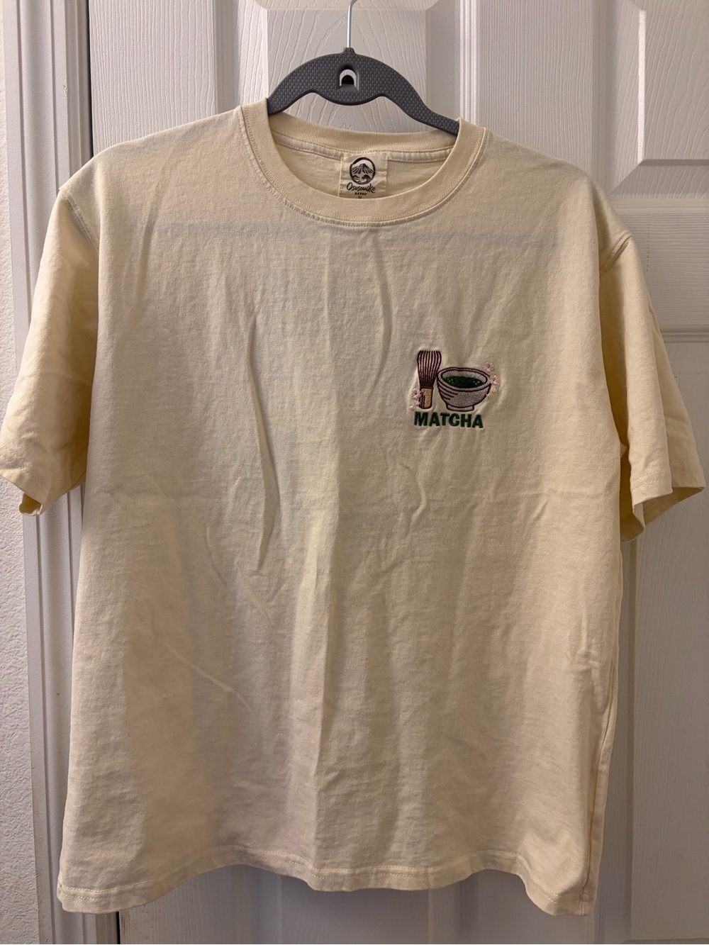 Cream Matcha Graphic Short Sleeve T-Shirt